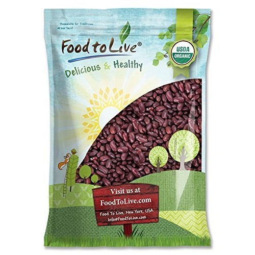 Organic Dark Red Kidney Beans, 10 Pounds - Non-Gmo, Kosher, Raw,