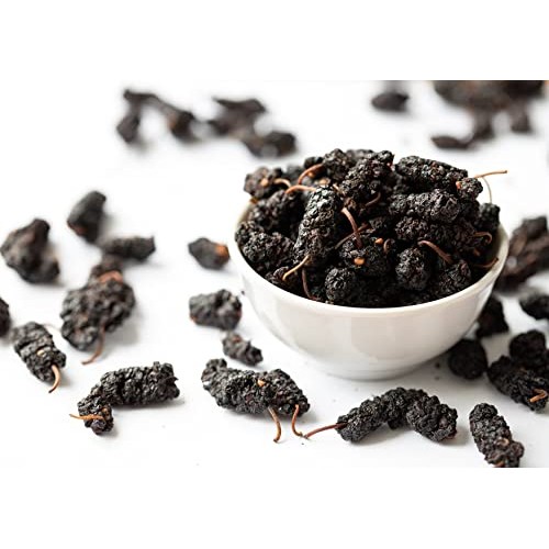 Organic Dried Black Mulberries, 2 Pounds - Non-GMO, Raw Fruit, U...