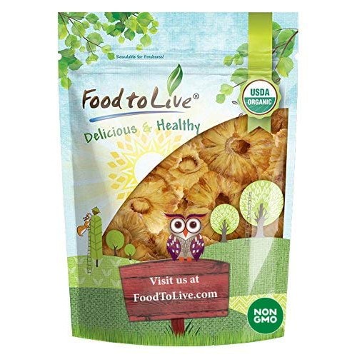 Organic Dried Pineapple Rings By Food To Live — Non-Gmo, Unsulfu
