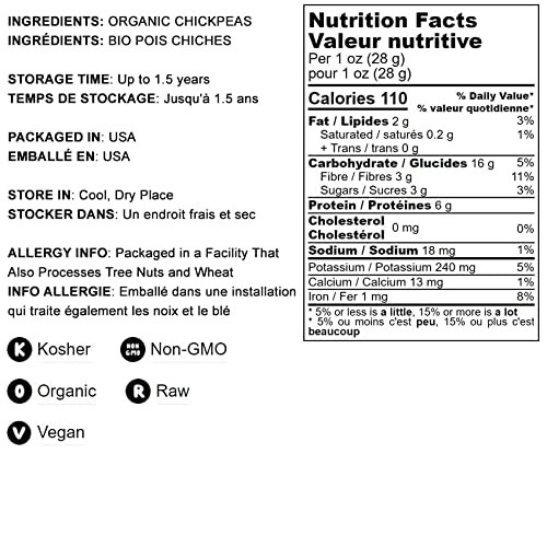 Organic Garbanzo Bean Flour, 2 Pounds - Non-GMO Chickpea Flour, ...