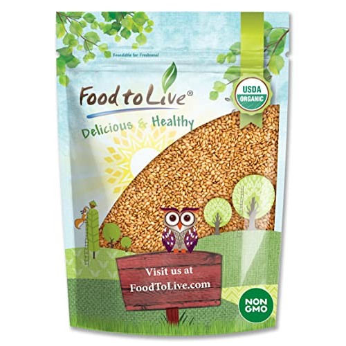 Organic Golden Flax Seeds, 4 Pounds – Whole Raw Flaxseeds, Non-G