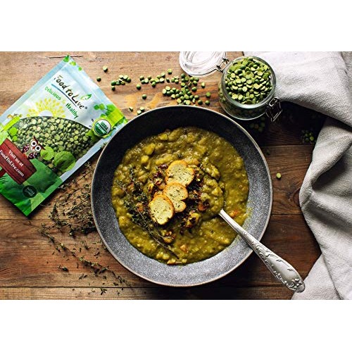 Organic Green Split Peas, 5 Pounds - Non-Gmo, Kosher, Raw, Dried