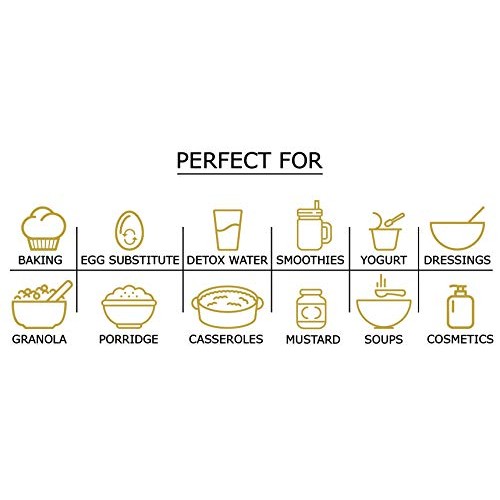 Organic Ground Golden Flaxseed Meal Cold-Milled, Raw, Non-Gmo,