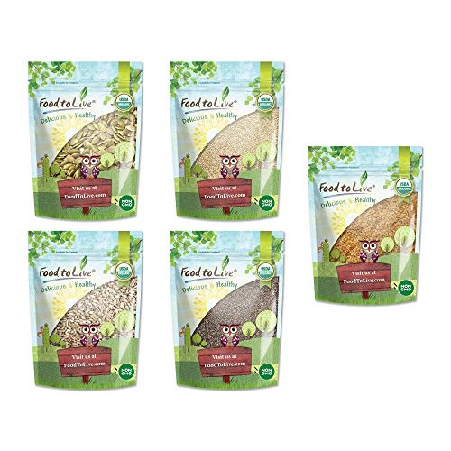 Organic Keto Raw Seeds In A Gift Box - Pumpkin Seeds, Sesame See