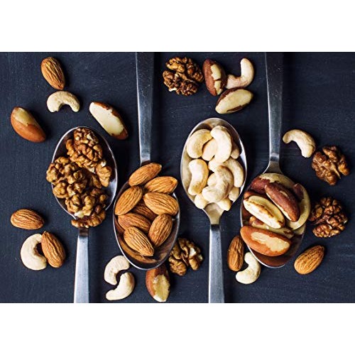 Organic Mixed Raw Nuts, 8 Ounces - Cashews, Brazil Nuts, Walnuts