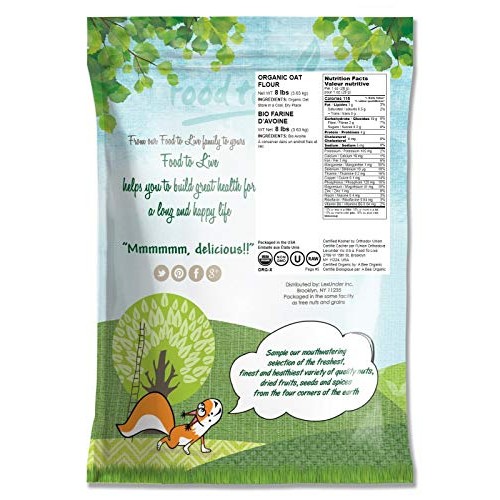 Organic Oat Flour, 8 Pounds - Non-Gmo, Fine, Stone Ground From W
