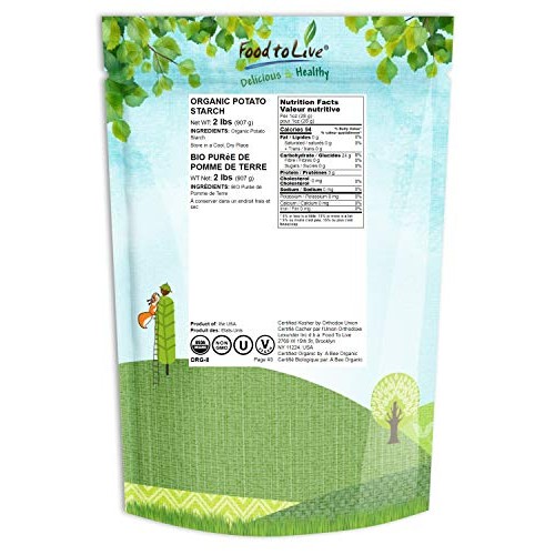 Organic Potato Starch, 2 Pounds - Unmodified Powder, Non-Gmo, Pu