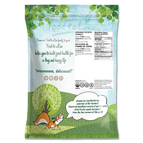 Organic Potato Starch, 5 Pounds - Unmodified Powder, Non-Gmo, Pu