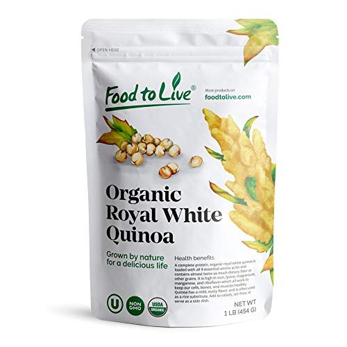Organic Royal White Quinoa, 1 Pound - Whole Grain, Non-Gmo, Kosh