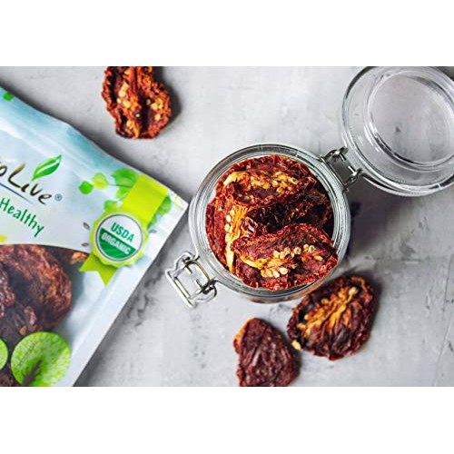 Organic Sun-Dried Tomatoes With Sea Salt, 1 Pound - Salted, Non-