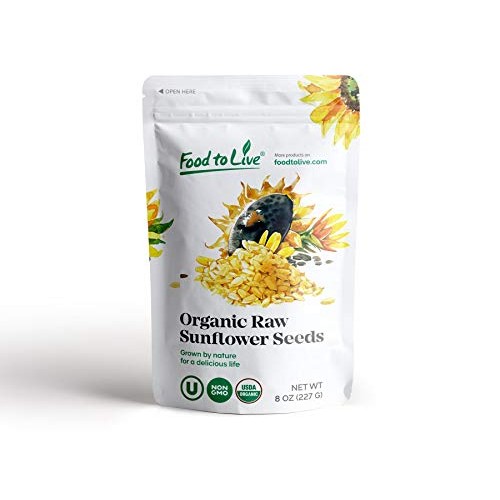 Organic Sunflower Seeds, 8 Ounces - Kernels, Non-Gmo, Kosher, Ra