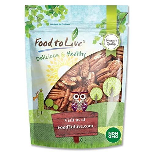 Pecan Halves, 1 Pound – Non-GMO Verified, Raw Pecan Nuts, Large ...