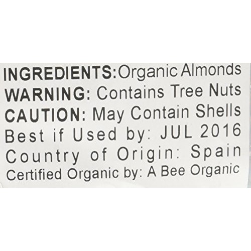 Raw Organic Almonds, 5 Pounds – Non-Gmo, Whole, No Shell, Unpast