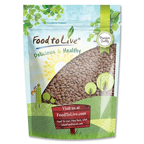 Red Lentils Whole, 2.5 Pounds - Kosher, Raw, Sproutable, Vegan,