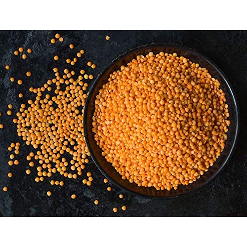 Red Split Lentils, 3 Pounds - Dry Beans, Kosher, Raw, Bulk