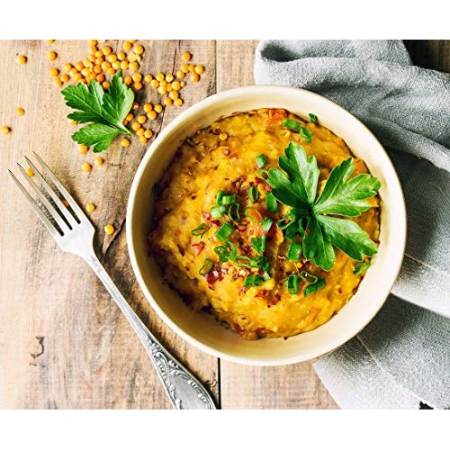 Red Split Lentils, 3 Pounds - Dry Beans, Kosher, Raw, Bulk