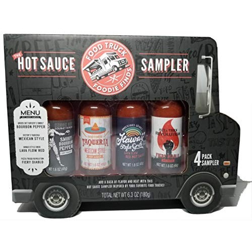 Globetrotter Food Truck Hot Sauce 4 Pack Sampler Gift Set Mexican