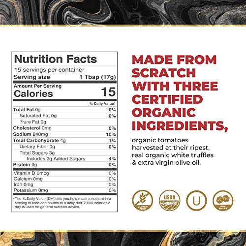 Foodgod Truffle Ketchup 9 Oz - Made With Real White Truffles A