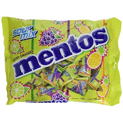 Foodkoncept 100 Pieces Mentos Chewy Mints, Assorted Mixed Fruit,...