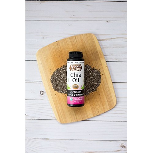 Foods Alive Organic Chia Oil, Artisan Cold Pressed, 100% Pure Ch