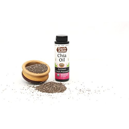 Foods Alive Organic Chia Oil, Artisan Cold Pressed, 100% Pure Ch