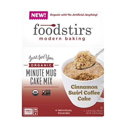 Foodstirs Organic, Non Gmo Minute Mug Cake Mix Cinnamon Swirl Co