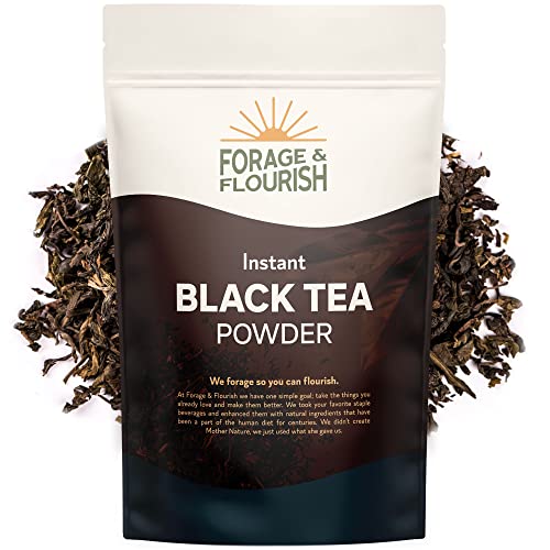 Forage & Flourish - Instant Black Tea Powder - Just One Ingredie...