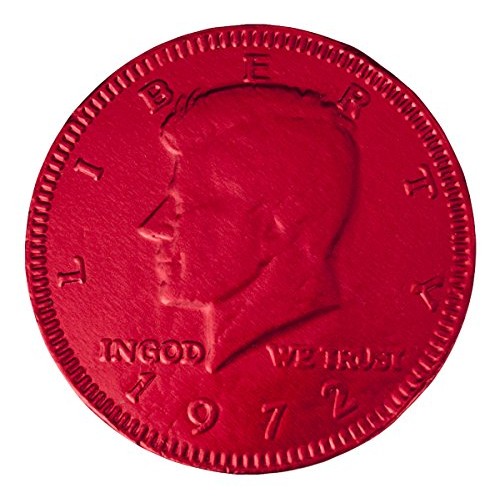 Apple Red Colored Bulk Dutch Milk Chocolate Coins, 5 Pounds, 420