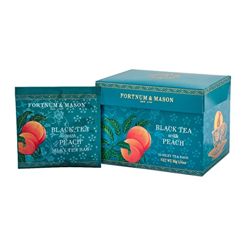 Fortnum and Mason Black Tea with Peach 15 Silky Tea Bags 30g 1 ...