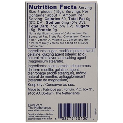 Fortuin Wilhelmina Peppermints Box 3.5 Oz Pack Of 12