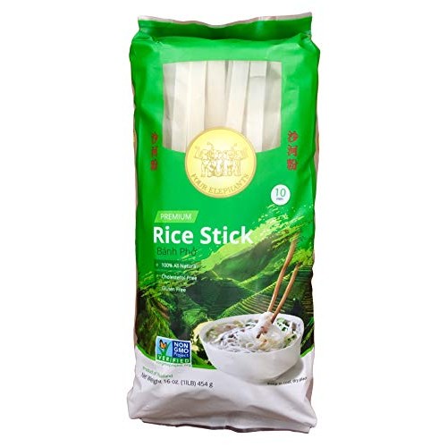 Four Elephants Premium Rice Stick Noodle Non-Gmo Verified 3 Pac