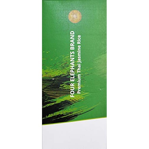 Four Elephants Premium Thai Jasmine Rice Certified Non-Gmo 2 Lbs