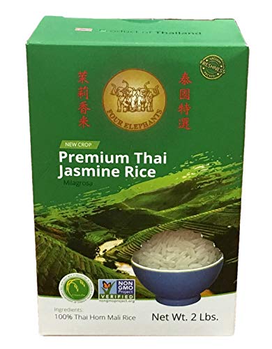Four Elephants Premium Thai Jasmine Rice Certified Non-GMO ...
