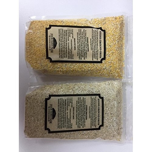 Four Oaks Farm White &Amp; Yellow Stone Ground Grits 2 - 24Oz. Bags