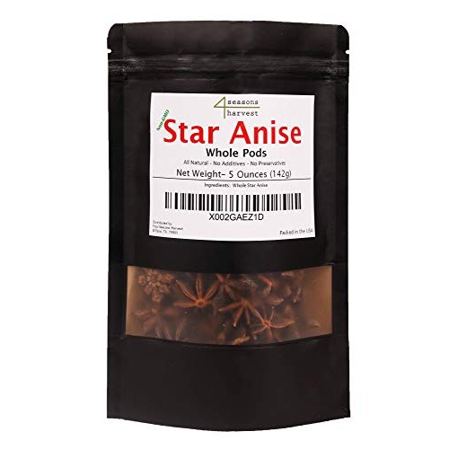Four Seasons Harvest Star Anise Whole Pods - All Natural - Non-G