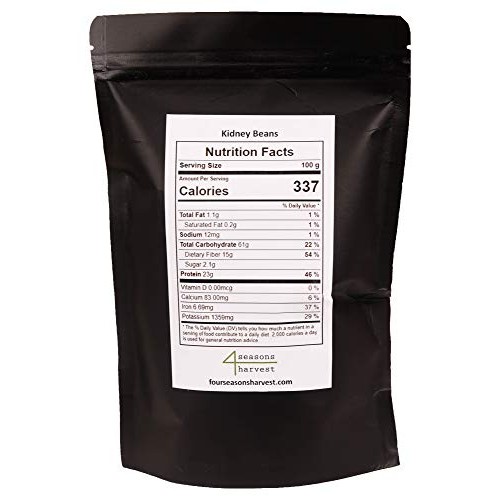 Four Seasons Harvest Light Red Kidney Beans Triple Cleaned - 16Oz