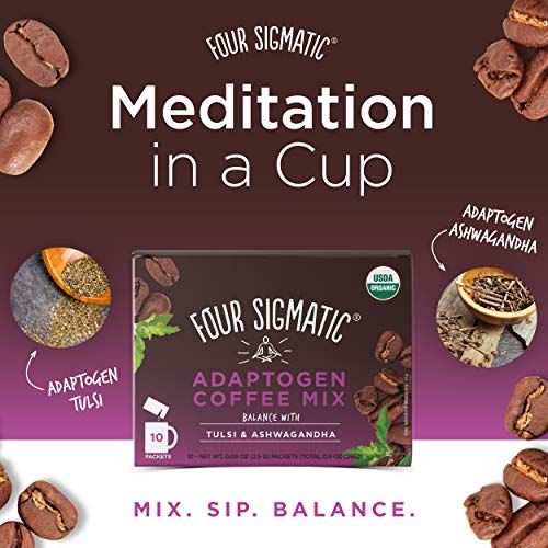 Four Sigmatic Adaptogen Coffee, Organic Medium Roast Instant Cof