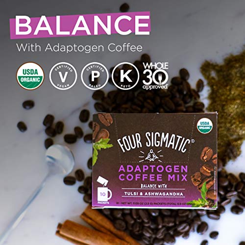 Four Sigmatic Adaptogen Coffee, Organic Medium Roast Instant Cof