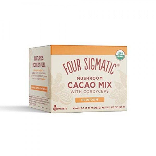 Mushroom Cacao by Four Sigmatic, Organic Instant Cacao with Cord...