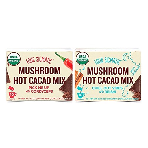Four Sigmatic, Superfood Mushroom Hot Cacao Mix Variety Pack, Pi
