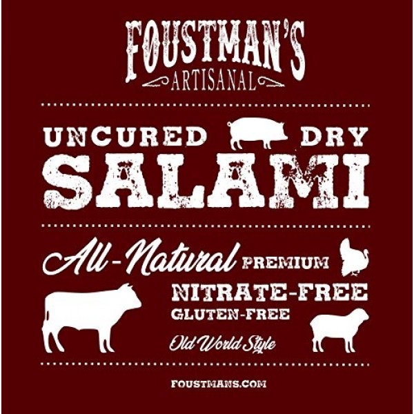 Foustmans Salami Fennel & Pepper Pork Artisanal, Nitrate-Free...