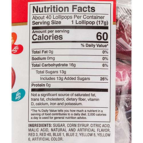 Jelly Belly 40-Count Lollipop Tub Jelly Belly 40-Count Lollipop Tub