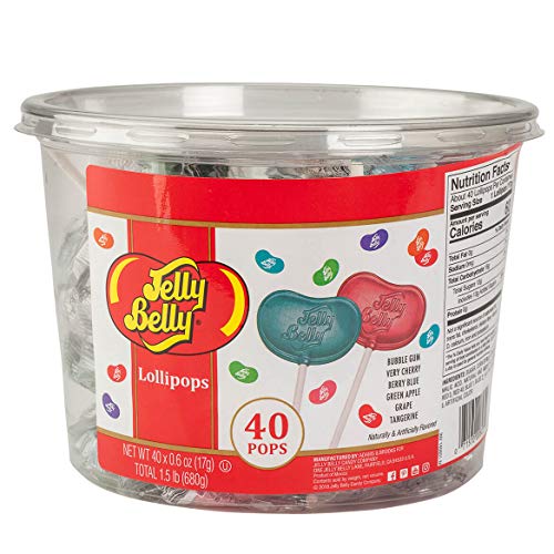 Jelly Belly 40-Count Lollipop Tub Jelly Belly 40-Count Lollipop Tub