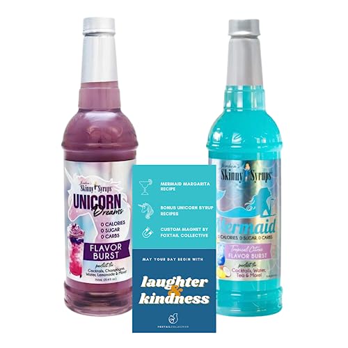 Jordans Skinny Syrups Mermaid and Unicorn Syrup Bundle by Foxta...