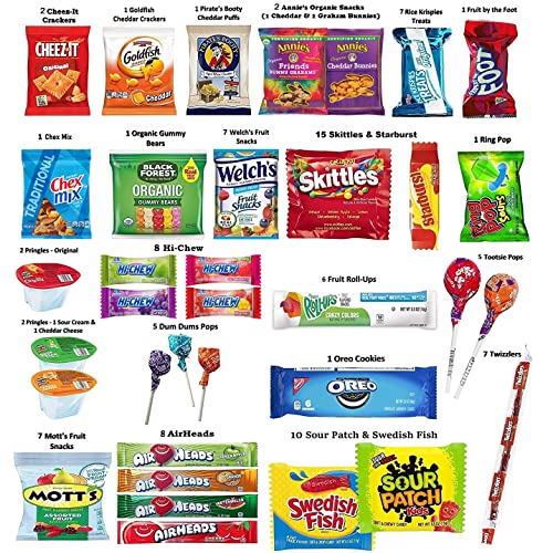 Foxy Fane 100 Count Ultimate Snack Box - Gift Basket With Variet