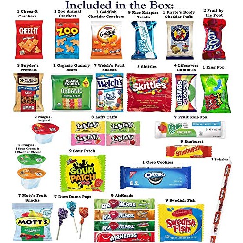 Foxy Fane 150 Count Deluxe Gift Snack Box - Ultimate Care Packag