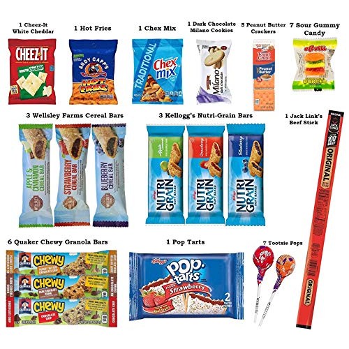 Foxy Fane 150 Count Deluxe Gift Snack Box - Ultimate Care Packag