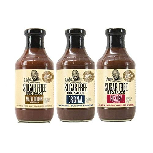 G Hughes Sugar Free Bbq Variety 3 Pack Original, Maple Brown And