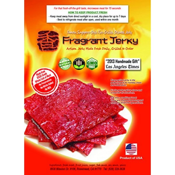Made to Order Fire-Grilled Asian Pork Jerky Original Flavor - 4...