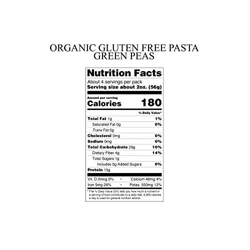 Framore 8 Oz Dried Organic Gluten Free Penne Greenpea Past Pb400